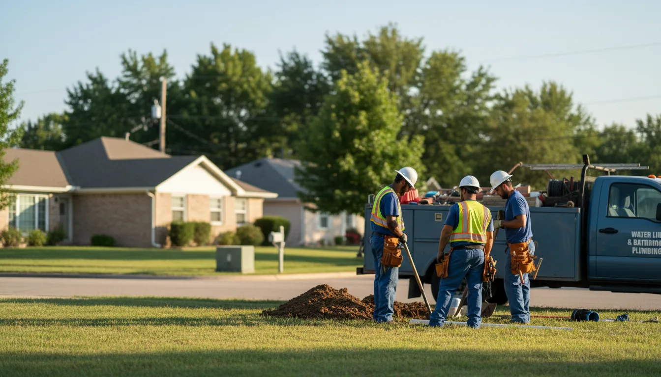 Residential water line and bathroom plumbing service in Cherryvale, KS